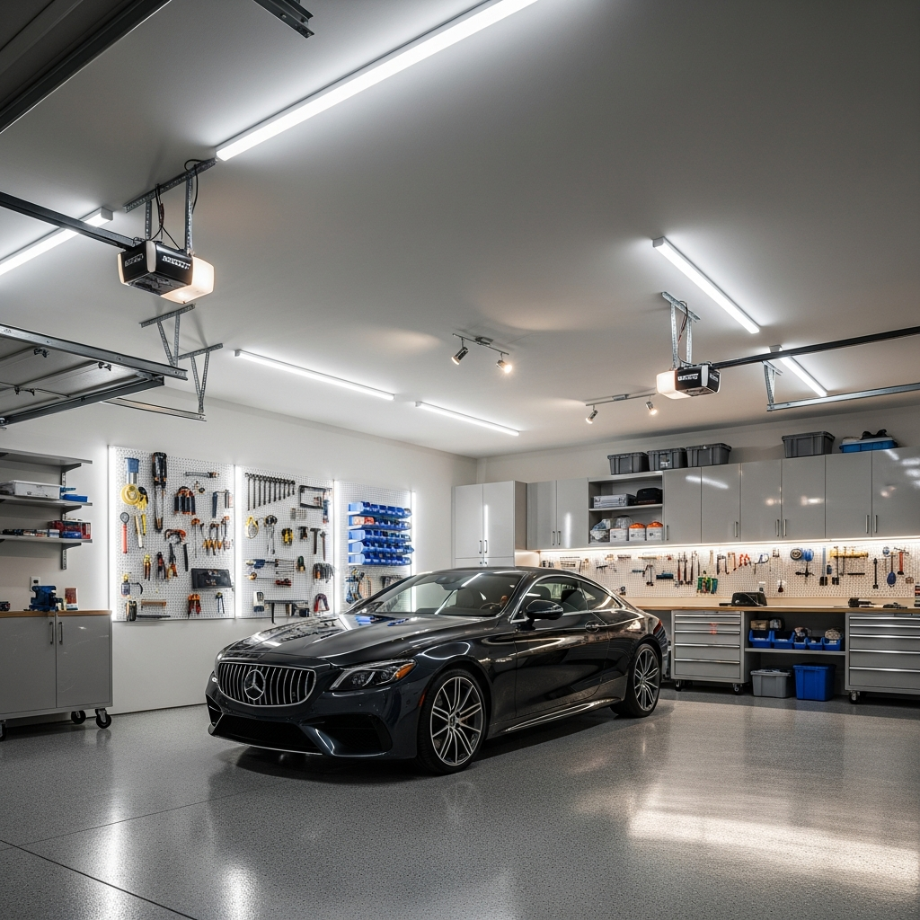 15 Garage Lighting Ideas That Brighten the Space