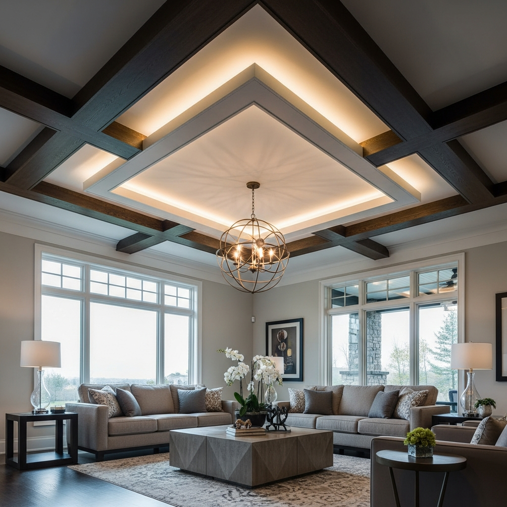 22 Living Room Ceiling Ideas That Add Drama