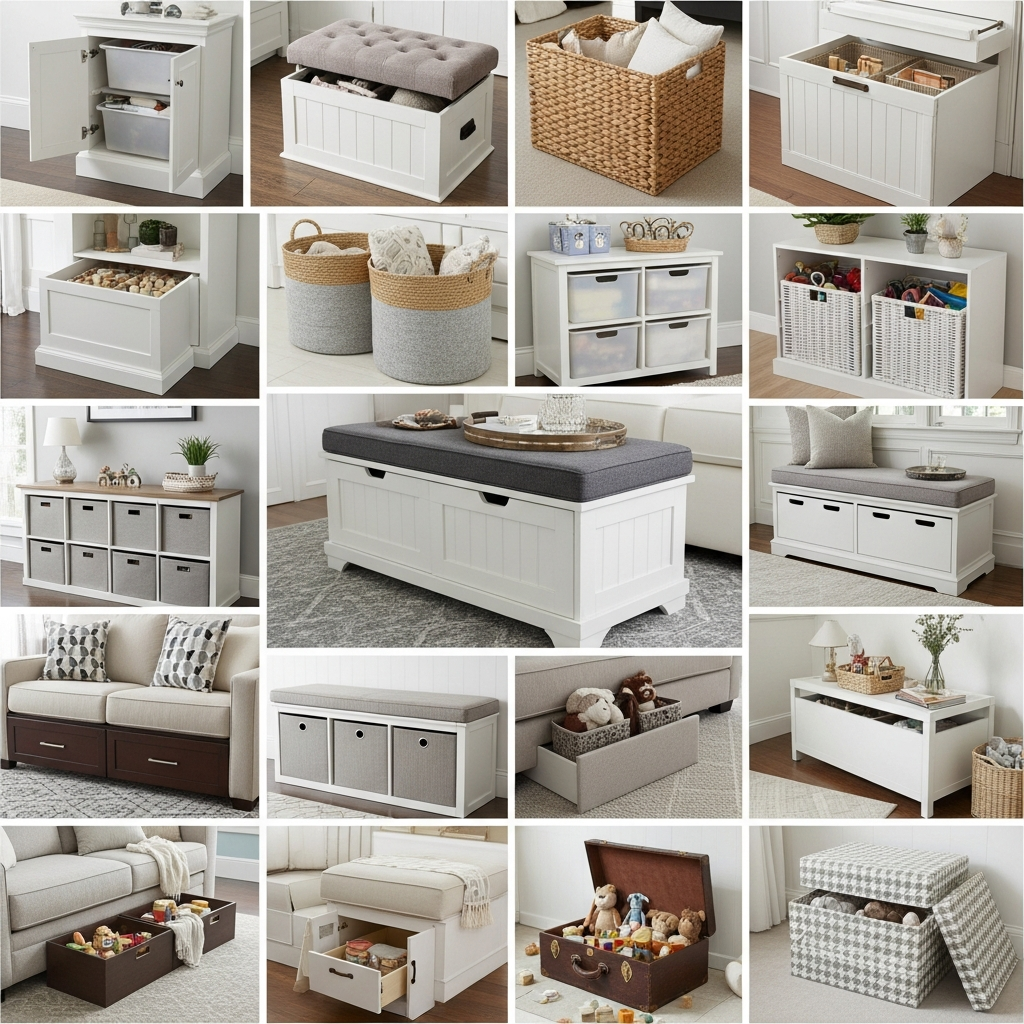 19 Living Room Toy Storage Ideas That Hide Clutter
