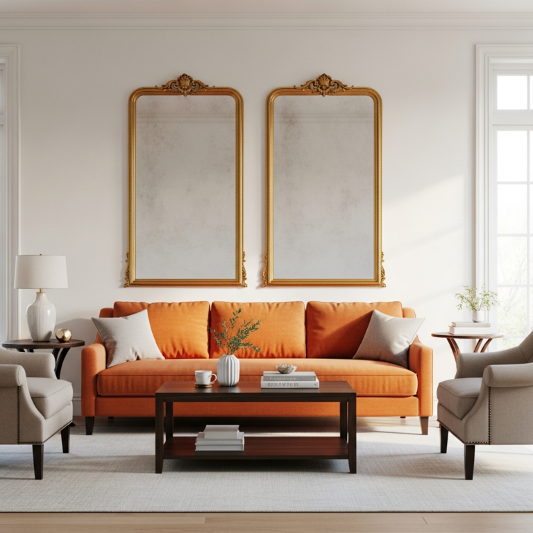 15 Orange Couch Living Room Ideas That Pop