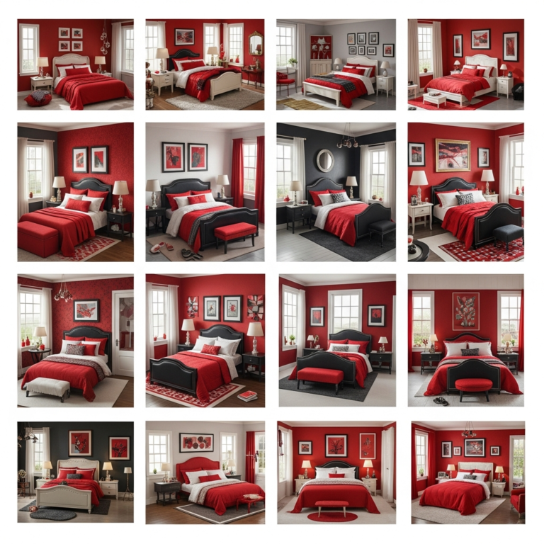 16 Red and Black Bedroom Ideas That Look Bold