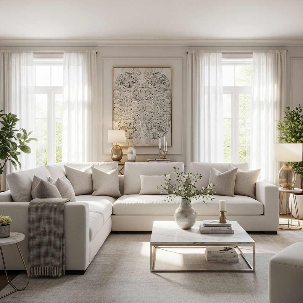 22 White Couch Living Room Ideas That Look Clean