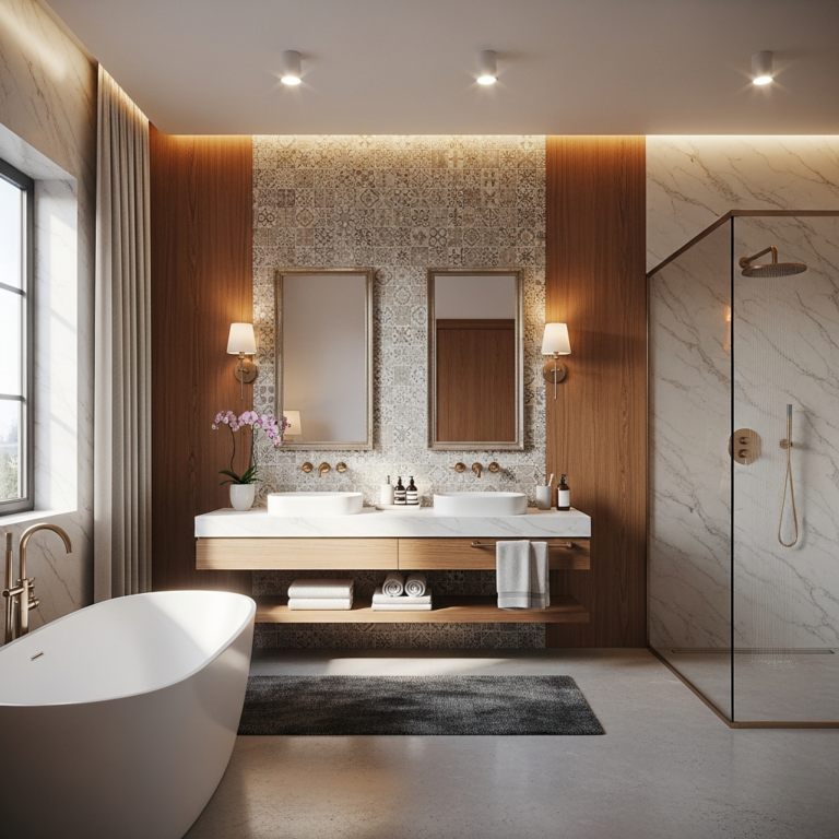 24 Bathroom Wall Ideas That Make a Statement