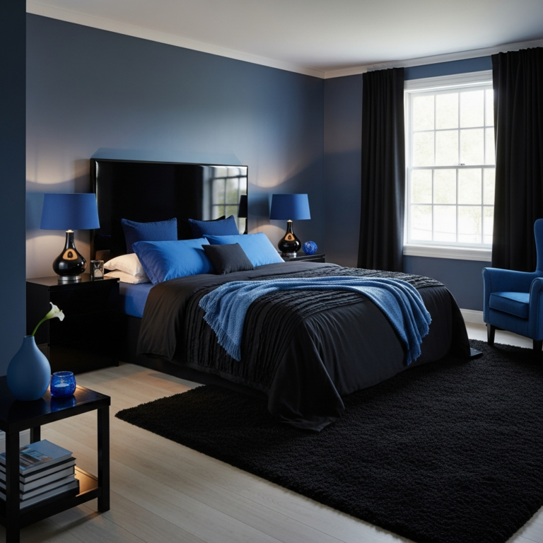 20 Black and Blue Bedroom Ideas for a Modern Look