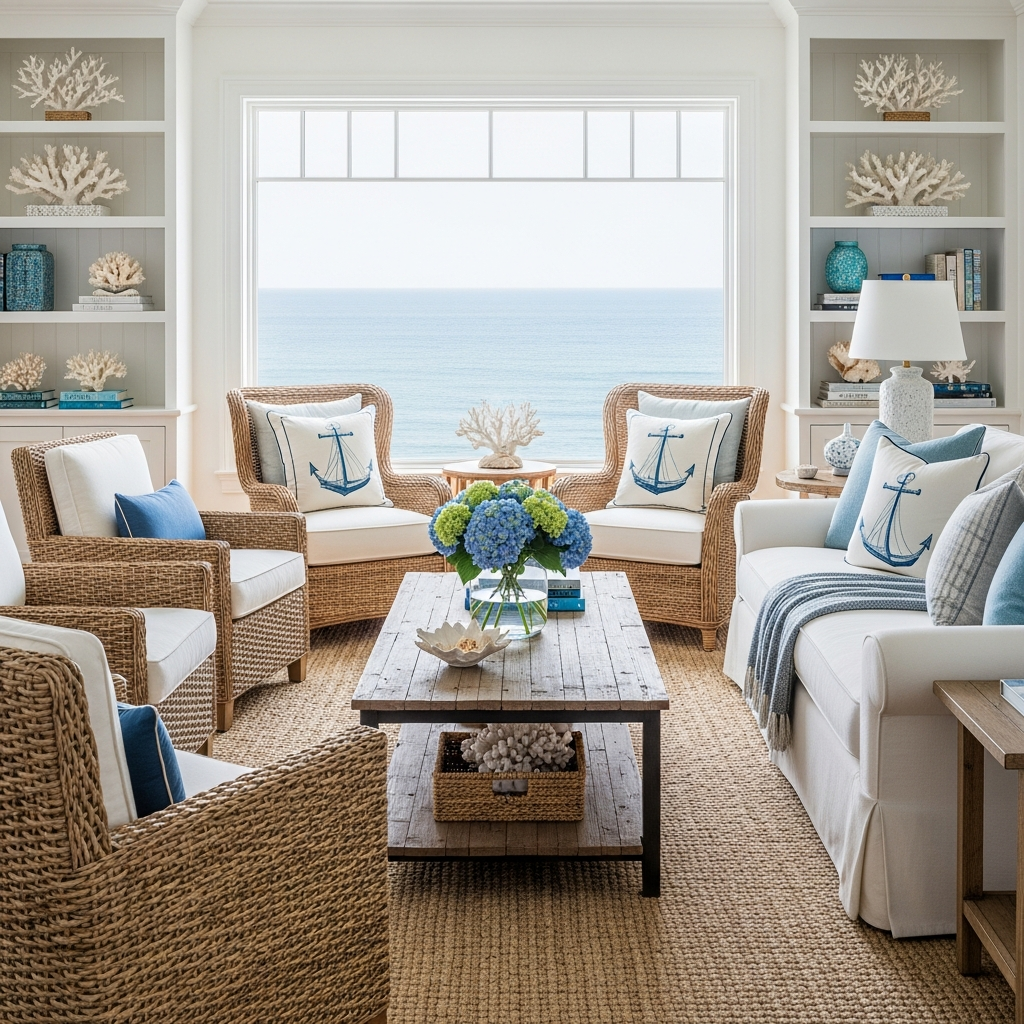 23 Coastal Living Room Ideas That Feel Airy