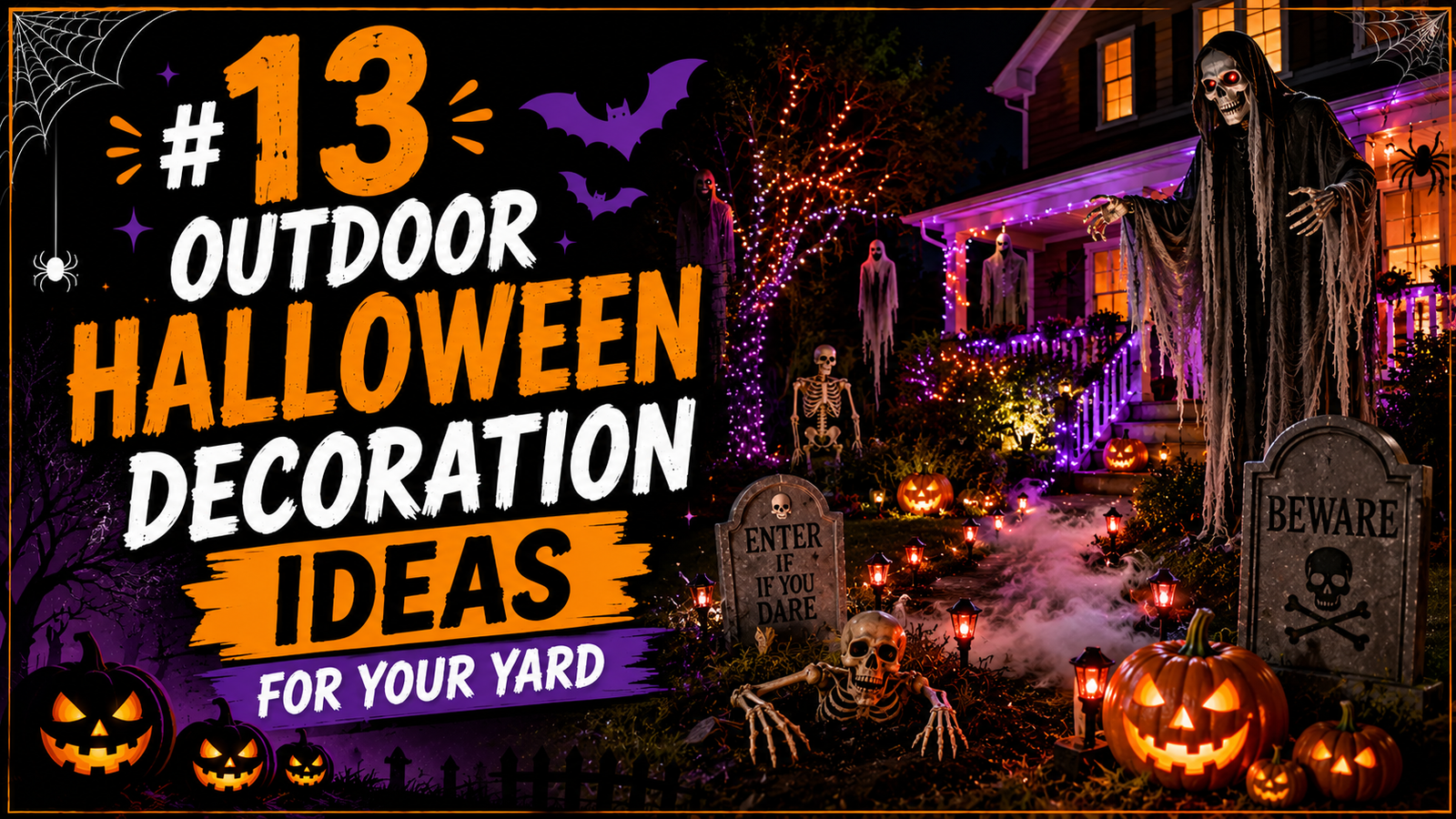 13 Outdoor Halloween Decoration Ideas for Your Yard